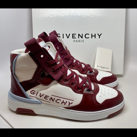 Givenchy Paris Logo Mesh Leather Off-White Street High-Top Fashion Sneakers NWT - Picture 9 of 14
